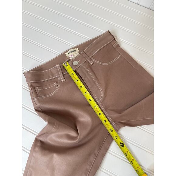 NWOT L’AGENCE Skinny Wax Coated Stretchy Pants Mid Rise Casual Womens Size 25 - Picture 6 of 7